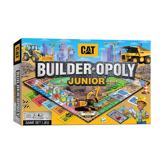 Masterpieces Puzzles Caterpillar - Builder Opoly Junior Board Game, One Size, Multiple Colors